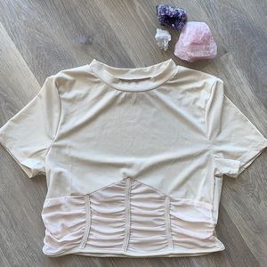 Trendy Partially Sheer Shirt